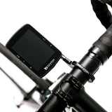 Bicycle handlebar with a device mounted on it, featuring the brand 'Bryton'.