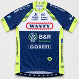 Santic Men’s Short-Sleeve Cycling Jersey – Black/Blue