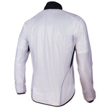 White jacket with black accents on a white background