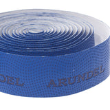 Two rolls of blue Arundel bicycle handlebar tape on a white background