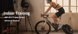 cyclist on an indoor trainer with his 460 gps