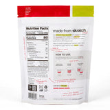 Back of a Skratch Labs sports drink mix package with nutrition facts and usage instructions.