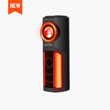 Black and orange tail light with 'NEW' label on a white background