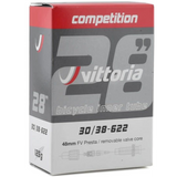 Vittoria bicycle inner tube packaging with red and gray design