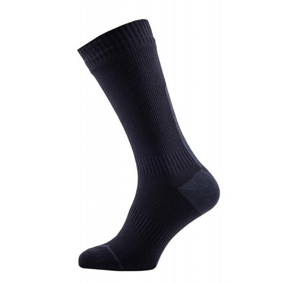 SealSkinz Men's Thin Mid Road Socks Black Illuminous