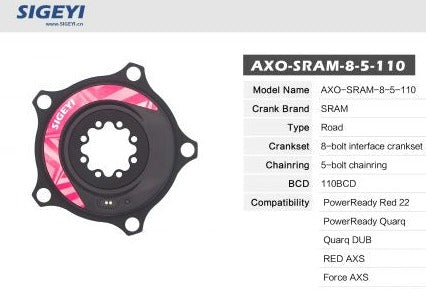 Sigeyi AXO Power Meter for SRAM AXS Powerready RED Force