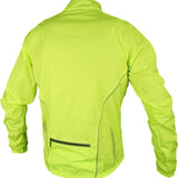 Bright green jacket on a white background