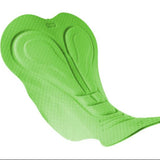 Green chamois cover on a white background