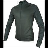 Dark gray long-sleeve athletic jacket on a white background
