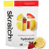 Skratch Labs strawberry lemonade hydration drink mix package on a white background