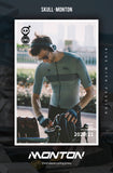 Skull Monton Cycling Jersey FRIDAY Light Steel Blue