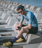 Skull Monton Cycling Jersey FRIDAY Light Steel Blue