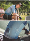 Skull Monton Cycling Jersey FRIDAY Light Steel Blue